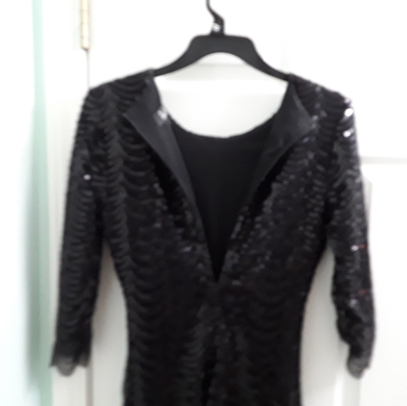 Lulu's Star Dust Sequin 3/4 Sleeve Dress - Picture 9 of 10